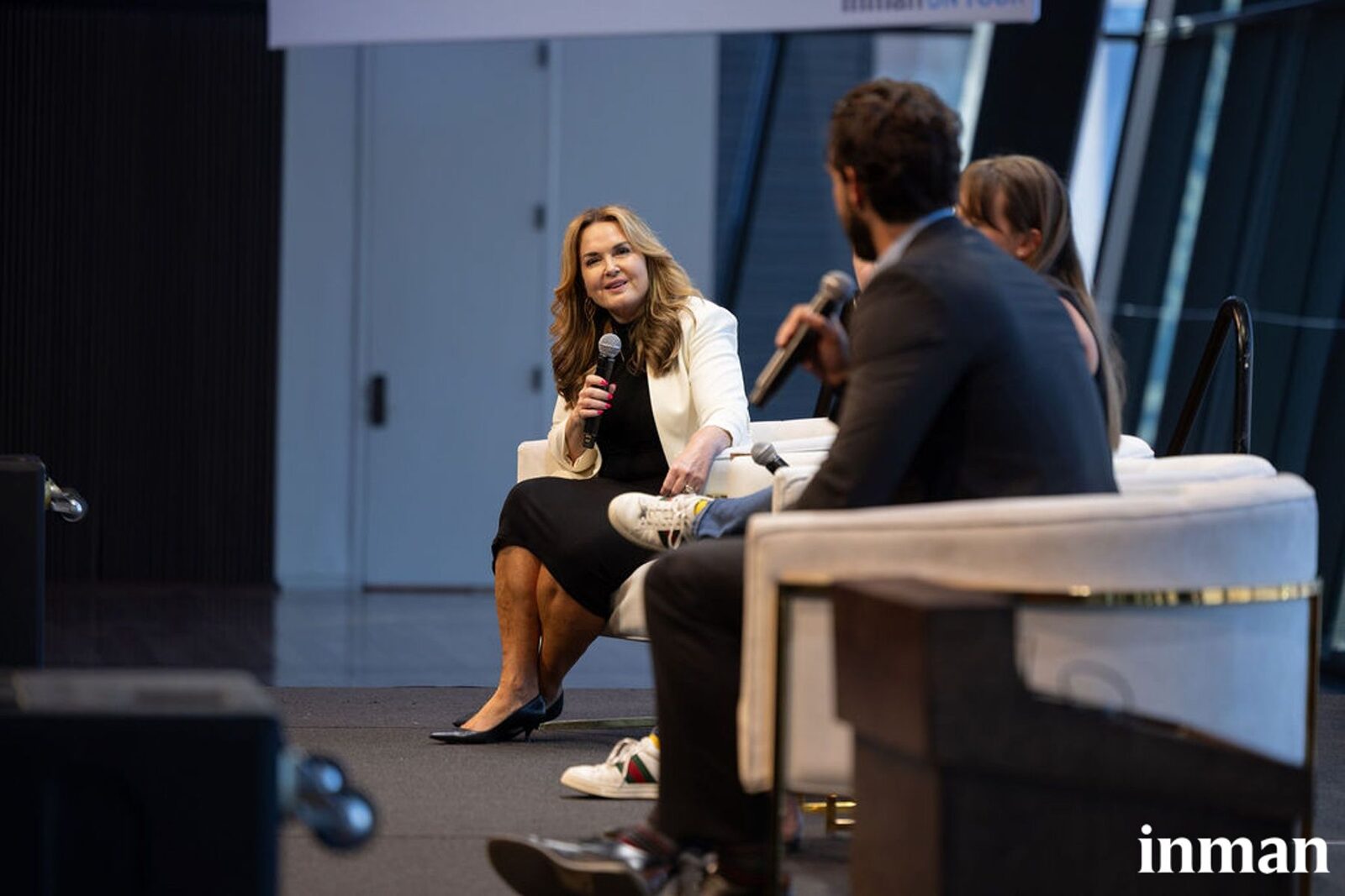 Debra on stage at Inman