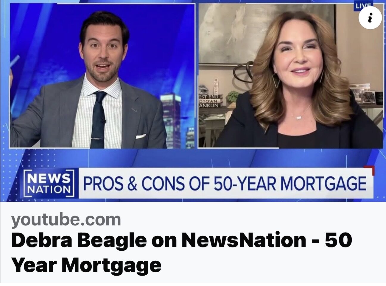 Debra Beagle, CRS on NewsNation discussing mortgages
