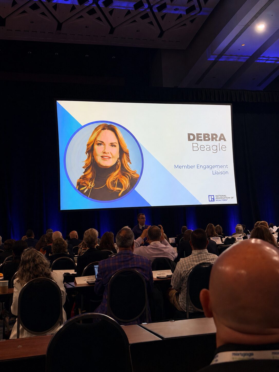 Debra featured on the conference screen